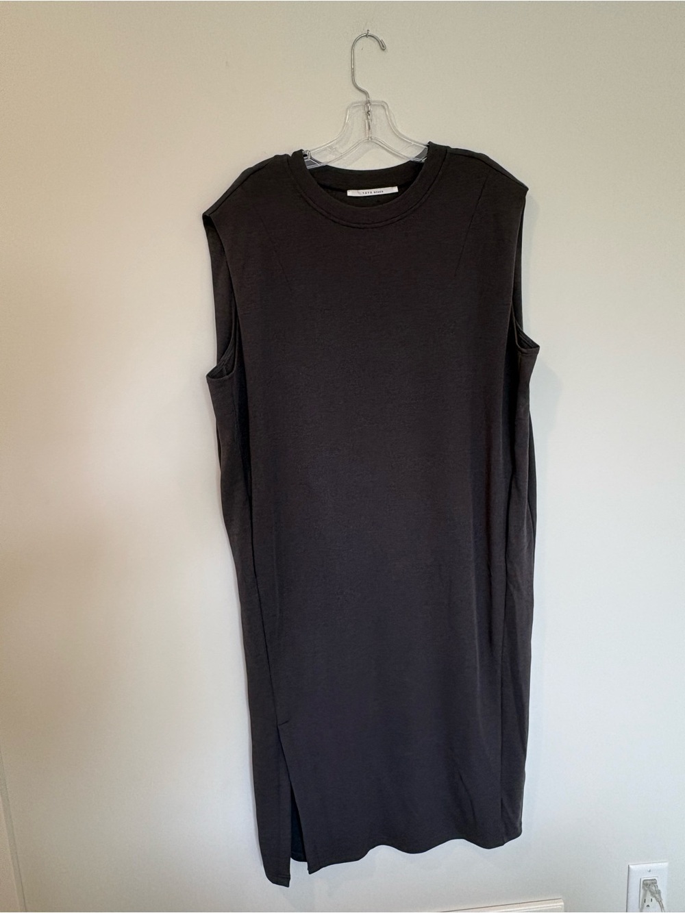 YAYA Netherlands Sleeveless Jersey Maxi Dress Charcoal Grey